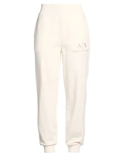 Armani Exchange Woman Pants Cream Size Xs Cotton In White