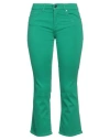 Armani Exchange Woman Pants Green Size 26 Cotton, Elastomultiester, Elastane