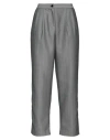 Armani Exchange Woman Pants Grey Size 12 Polyester, Viscose, Wool