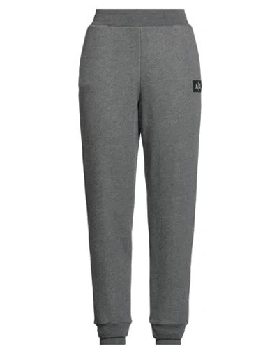 Armani Exchange Woman Pants Grey Size L Cotton, Elastane In Gray