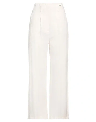 Armani Exchange Woman Pants Ivory Size 8 Lyocell In White