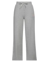 Armani Exchange Woman Pants Light Grey Size L Cotton, Polyester, Elastane