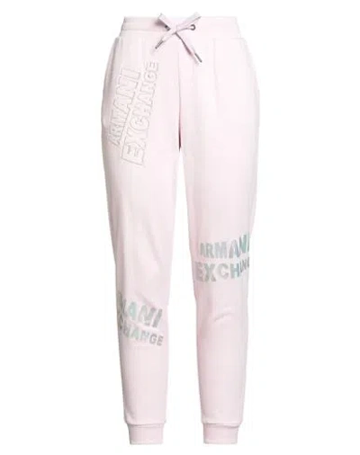 Armani Exchange Woman Pants Light Pink Size M Cotton, Elastane
