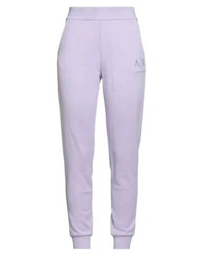 Armani Exchange Woman Pants Lilac Size L Cotton In Purple