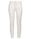 Armani Exchange Woman Pants Off White Size 27 Cotton, Elastane