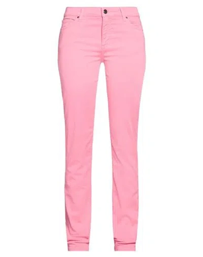 Armani Exchange Woman Pants Pink Size 31 Cotton, Elastane
