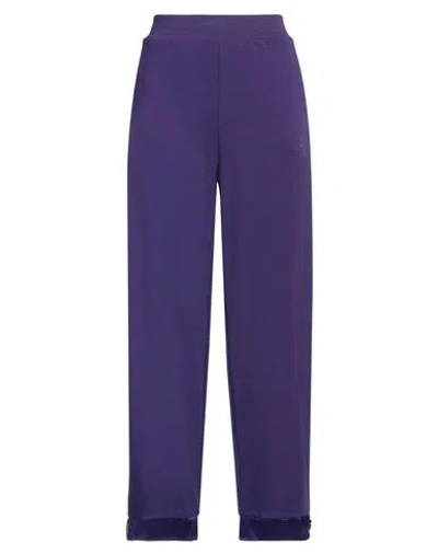 Armani Exchange Woman Pants Purple Size L Cotton, Elastane