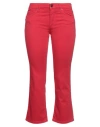 Armani Exchange Woman Pants Red Size 26 Cotton, Elastomultiester, Elastane