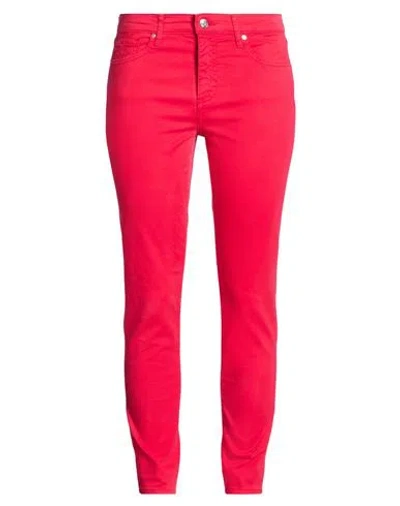 Armani Exchange Woman Pants Red Size 28 Cotton, Elastane In Pink