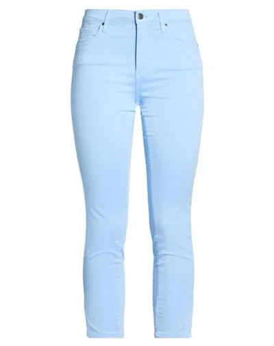 Armani Exchange Woman Pants Sky Blue Size 32w-32l Cotton, Elastane