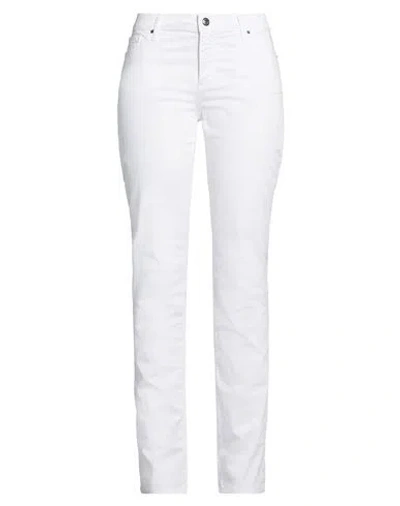 Armani Exchange Woman Pants White Size 29 Cotton, Elastane