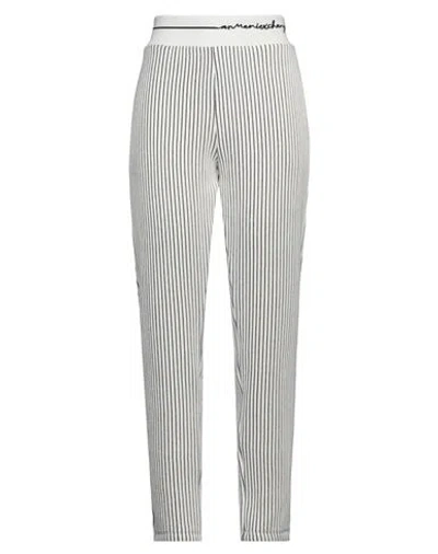 Armani Exchange Woman Pants White Size L Polyester, Cotton
