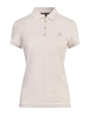 Armani Exchange Woman Polo Shirt Beige Size M Cotton