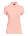 Armani Exchange Woman Polo Shirt Salmon Pink Size S Cotton