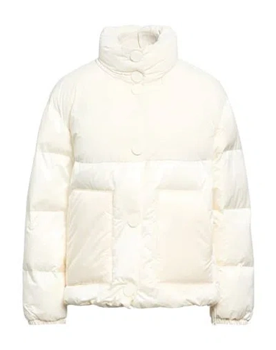 Armani Exchange Woman Puffer Ivory Size M Polyamide In White