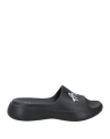 Armani Exchange Woman Sandals Black Size 7.5 Rubber In Black