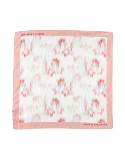 Armani Exchange Woman Scarf Antique Rose Size - Silk In Pink