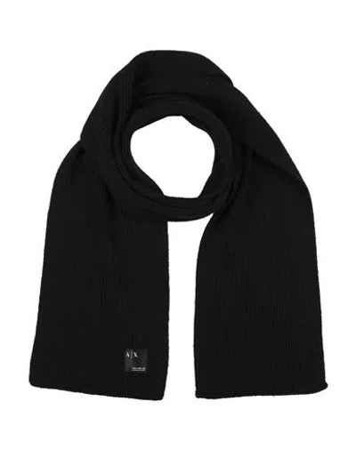 Armani Exchange Woman Scarf Black Size - Wool, Polyamide In Black