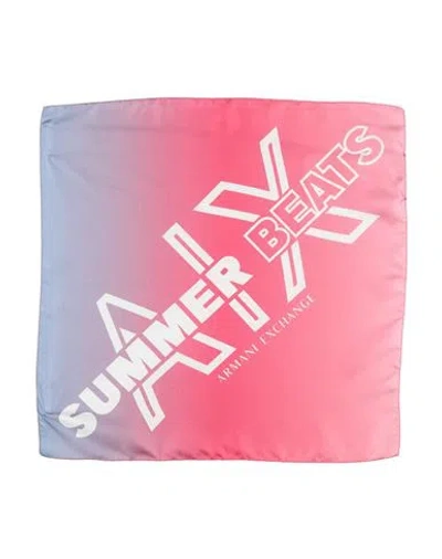 Armani Exchange Woman Scarf Fuchsia Size - Silk In Pink