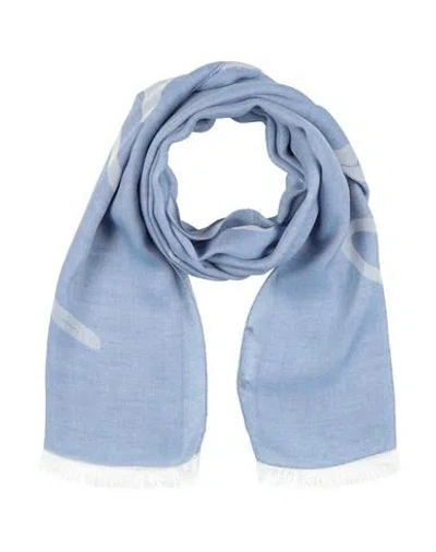 Armani Exchange Woman Scarf Light Blue Size - Modal, Polyester, Viscose
