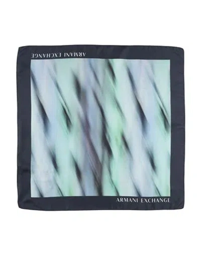 Armani Exchange Woman Scarf Light Blue Size - Silk In Orange