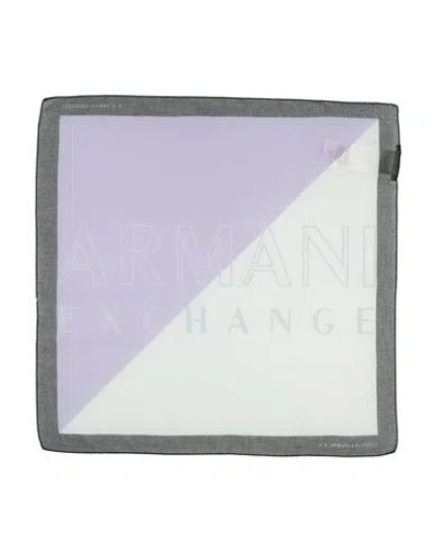 Armani Exchange Woman Scarf Lilac Size - Polyester In Pattern