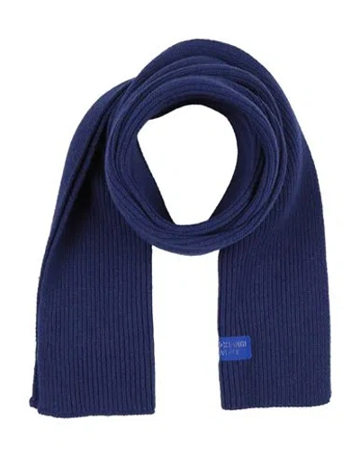 Armani Exchange Woman Scarf Navy Size - Wool, Polyamide In Blue