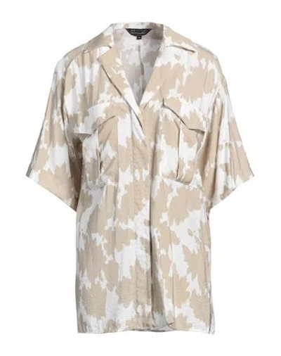 Armani Exchange Woman Shirt Beige Size L Viscose, Polyamide