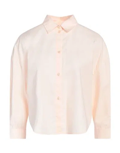 Armani Exchange Woman Shirt Blush Size L Organic Cotton In Pink