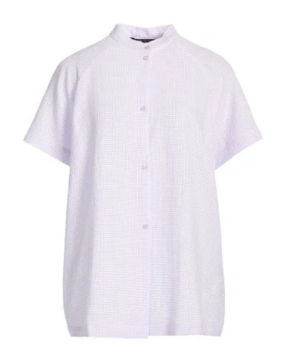Armani Exchange Woman Shirt Lilac Size L Polyester, Viscose In Purple