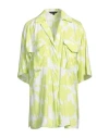 Armani Exchange Woman Shirt Lime Green Size L Viscose, Polyamide In Green