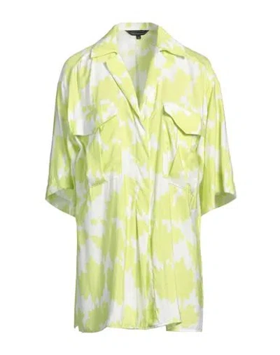 Armani Exchange Woman Shirt Lime Green Size L Viscose, Polyamide