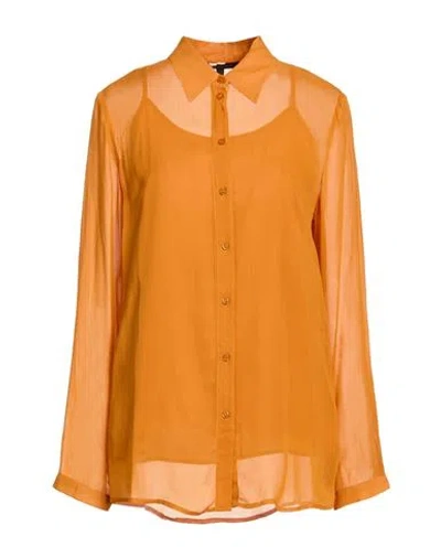 Armani Exchange Woman Shirt Rust Size L Viscose In Orange