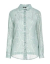 Armani Exchange Woman Shirt Sage Green Size S Polyester In Sage Green