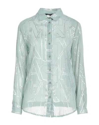 Armani Exchange Woman Shirt Sage Green Size S Polyester