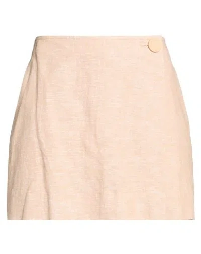 Armani Exchange Woman Shorts & Bermuda Shorts Beige Size 6 Linen, Cotton In Neutral