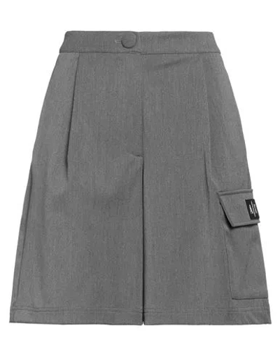 Armani Exchange Woman Shorts & Bermuda Shorts Grey Size 2 Polyester, Viscose, Elastane