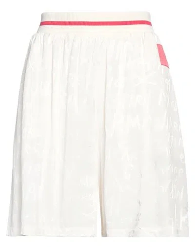 Armani Exchange Woman Shorts & Bermuda Shorts Ivory Size 4 Viscose, Elastane, Polyester In White