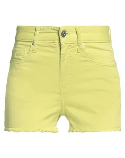 Armani Exchange Woman Shorts & Bermuda Shorts Lime Green Size 24 Cotton, Elastane