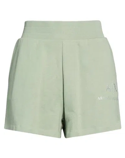 Armani Exchange Woman Shorts & Bermuda Shorts Sage Green Size Xl Organic Cotton