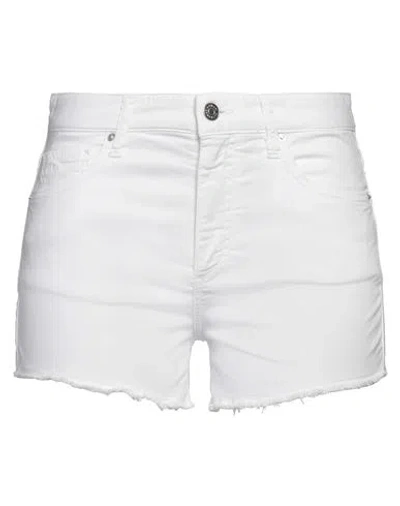 Armani Exchange Woman Shorts & Bermuda Shorts White Size 32 Cotton, Elastane