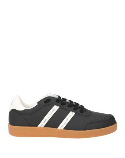 Armani Exchange Woman Sneakers Black Size 10 Polyester, Polyurethane