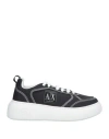 Armani Exchange Woman Sneakers Black Size 7.5 Polyamide
