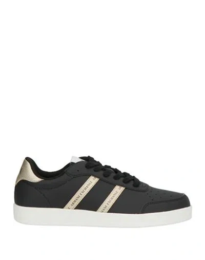 Armani Exchange Woman Sneakers Black Size 8.5 Polyester, Polyurethane