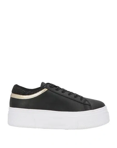 Armani Exchange Woman Sneakers Black Size 8.5 Textile Fibers