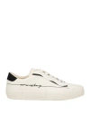 Armani Exchange Woman Sneakers Cream Size 7 Polyester, Polyurethane, Polyamide, Elastane In Neutral