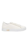 Armani Exchange Woman Sneakers Ivory Size 5.5 Soft Leather In White