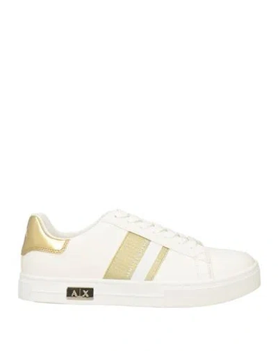 Armani Exchange Woman Sneakers Ivory Size 7 Polyester In Neutral