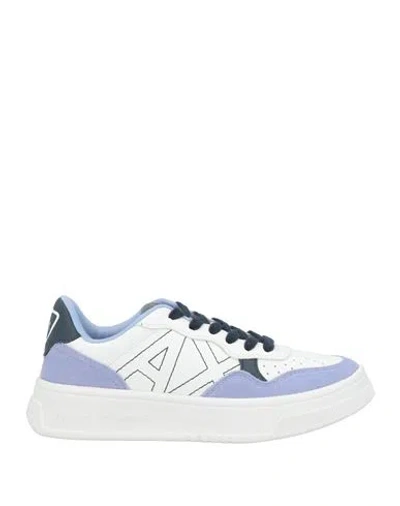 Armani Exchange Woman Sneakers Lilac Size 7.5 Cow Leather, Polyester In Purple