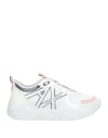 Armani Exchange Woman Sneakers Off White Size 6.5 Polyester, Polyurethane In Off White